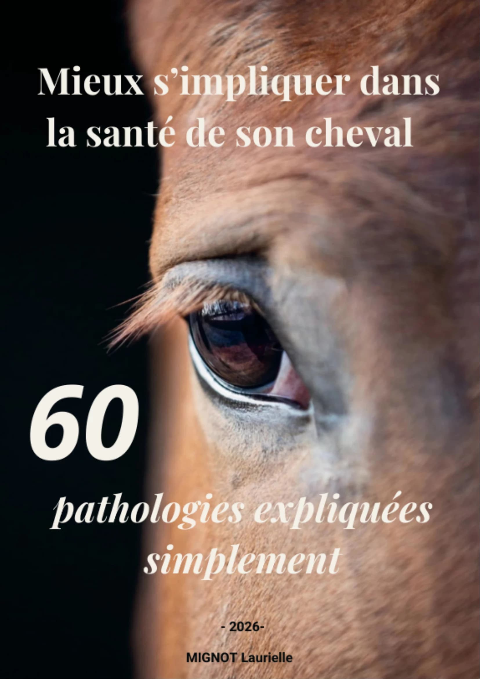 Couverture du guide : mieux s'impliquer dans la santé de son cheval, 60 pathologies expliquées simplement